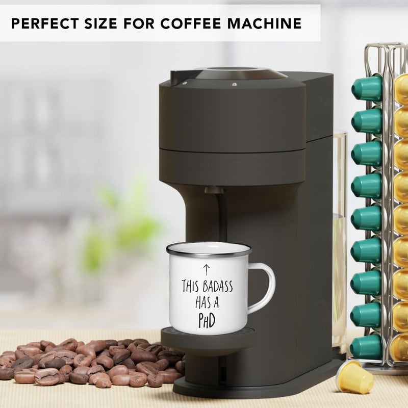 Andaz Press 11oz. Graduation Stainless Steel Campfire Coffee Mug Gift, This Badass Has A PhD, Arrow Graphic, 1-Pack, Includes Gift Box Class Of 2026 Graduation Cup PhD Mug PhD Coffee Mug - Image 5